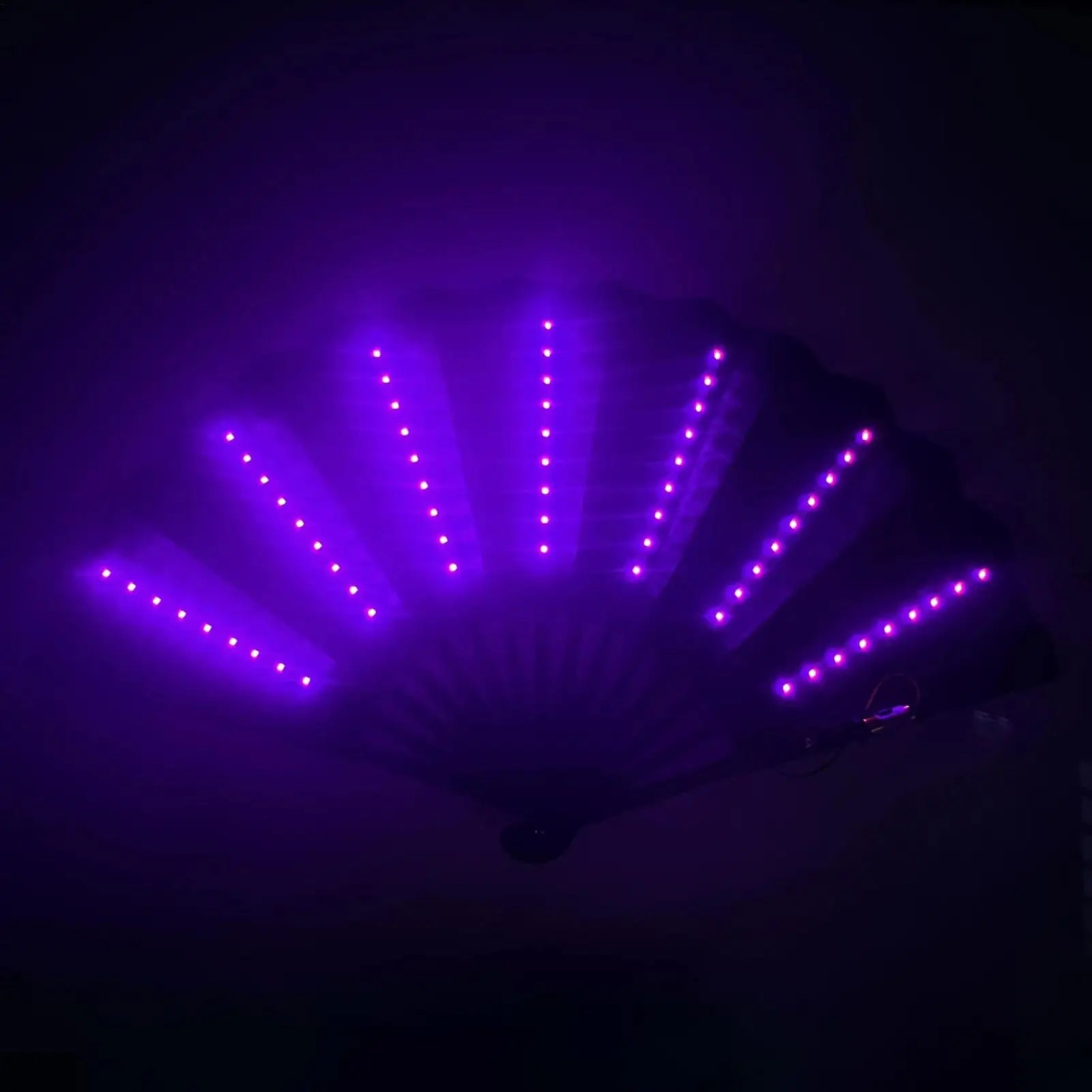Rave Hand Fan Light up Rave Handheld Fan Travel Multipurpose Handheld Fan Carnival Accessories for Belly Dancing Performances Qme