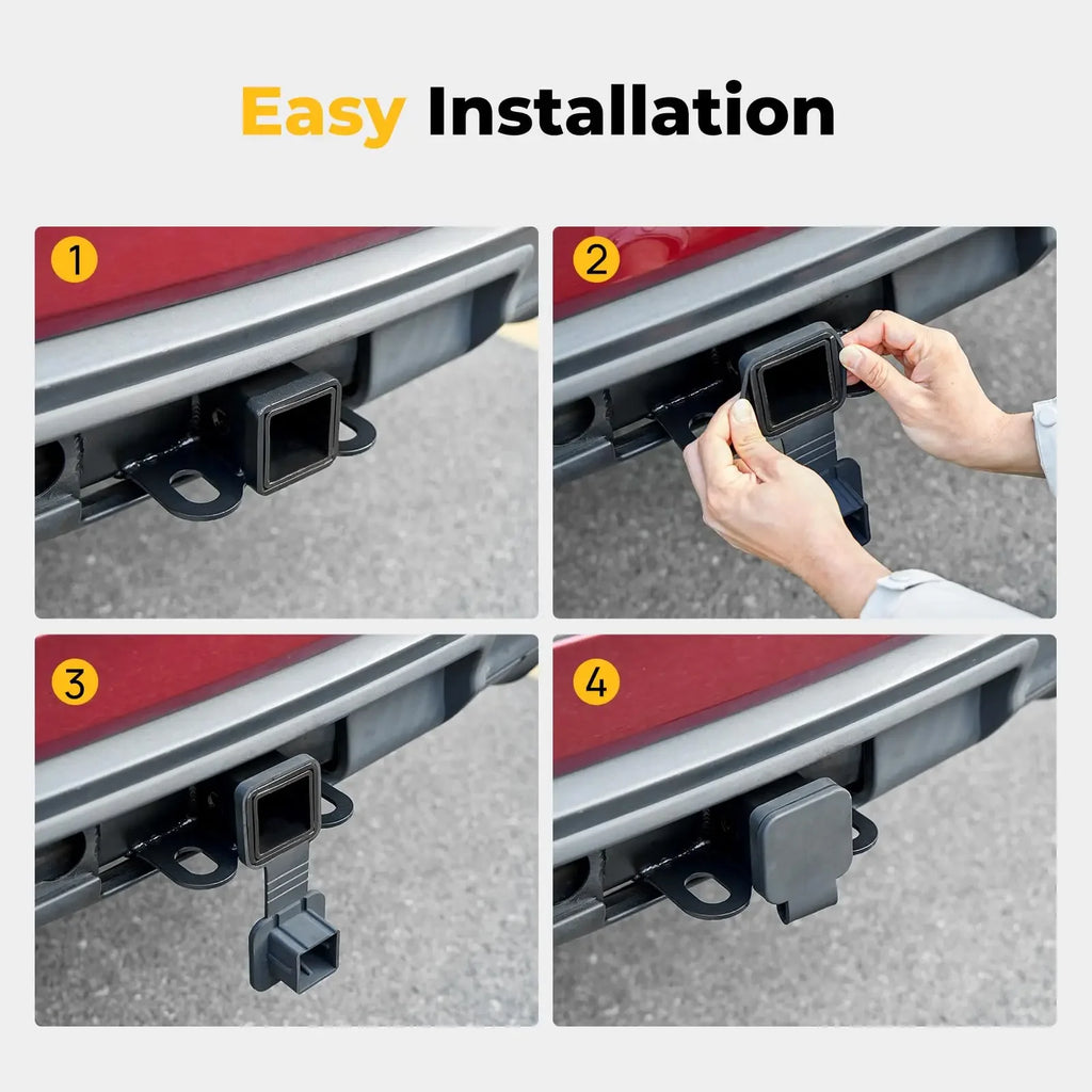 Trailer Hitch Cover 2-Inch Waterproof Towing Hitch Covers Uni-versal Plug Tube Cap Protector Automobile Exterior Csr Accessories Qme