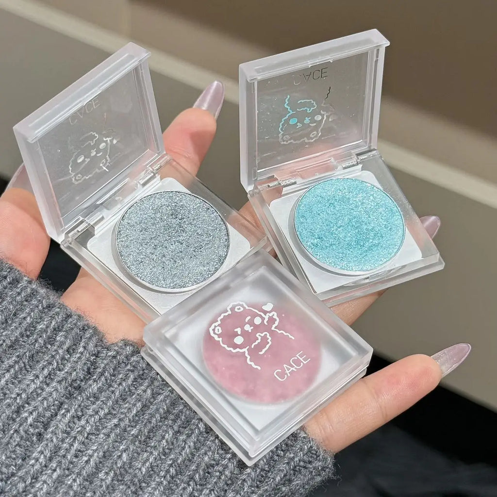 CACE Cute Bear Eyeshadow Highlighter Multi-purpose Powder Pearlescent Qme