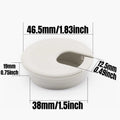 Plastic Wire Hole Cover 1.5/2/2.5 Inch Table Outlet Cable Passing Threading Box Cover Round Office Furniture Desk Organizer Qme White 1.5 Inch