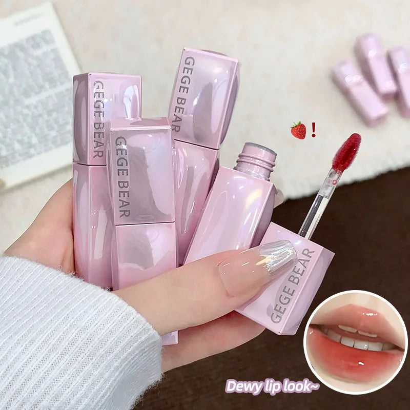 GEGE BEAR Hydrating Lip Oil Gloss Glass Shine Plumping Serum Qme
