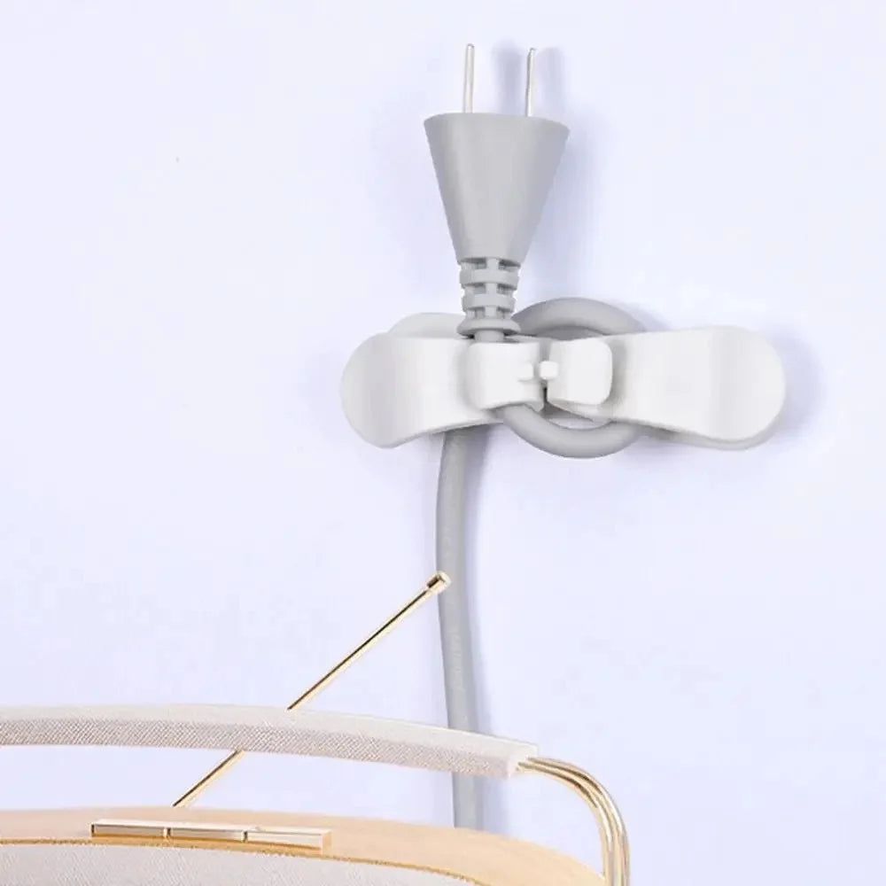 Wire Management Tidy Protector Clip Holder Adhesive Cord Wrapper Hooks Air Fryer Coffee Machine Winder Punch-free Cord Organizer Qme