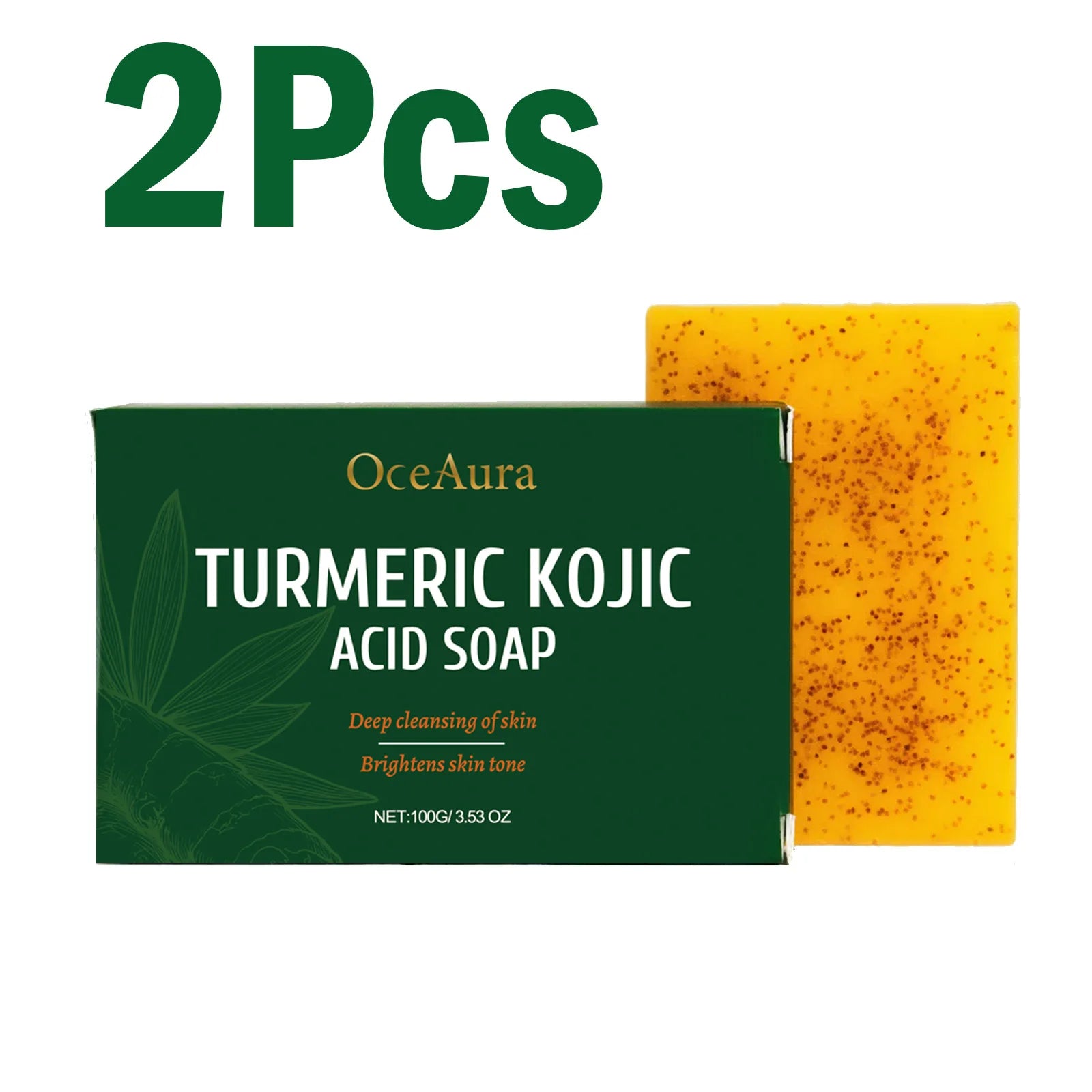 Brightening Turmeric Kojic Acid Soap Dark Spot Remover Deep Cleaning Moisturizing Evens Skin Tone Hand Made Soap Skincare Qme 200g Boxed