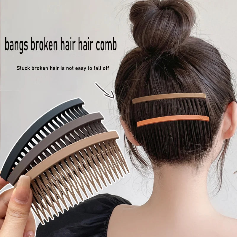 Matte Broken Hair Finishing Comb Women Anti-Slip Hair Insert Comb Fixed Bangs Flyaway Hair Hairpin Hairstyle Accessory Qme