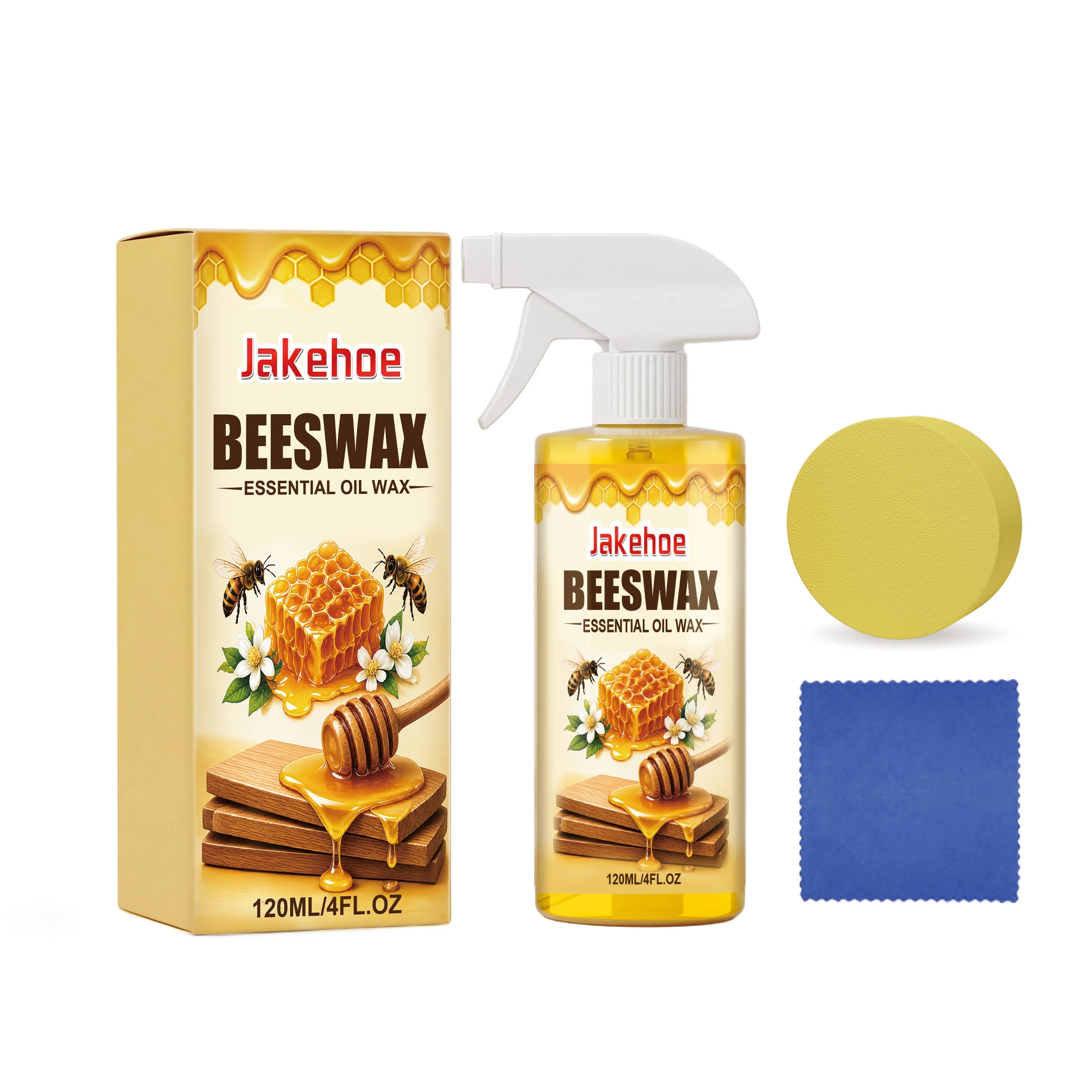 Beeswax Furniture Polish Spray Remove Scratches Restoring Shine Waterproof Routine Maintenance Natural Wood Beeswax Conditioner Qme 120ML Boxed