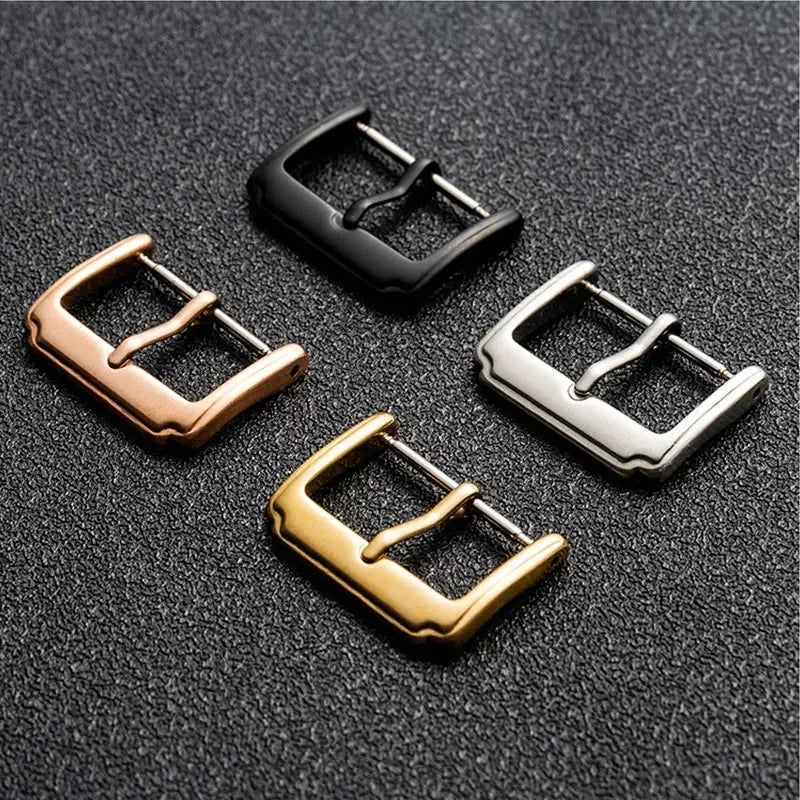 Watch Belt Buckle Stainless Steel Buckle Watch Accessories Fit Leather Belt Watch Watch Parts Stainless Steel Pin Buckle DIY Qme