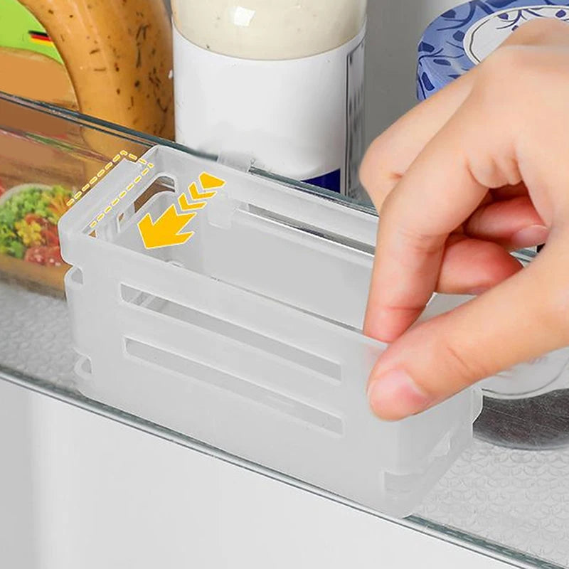 Door Telescopic Storage Box Cheese Slices Organize Case Snap Qme