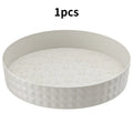 1/3Pcs Round Non-slip 360 Degree Rotating Tray Multi-purpose Storage Spice Rack Desktop Organizer for Kitchen Cosmetic Sundries Qme Cream white 1pcs
