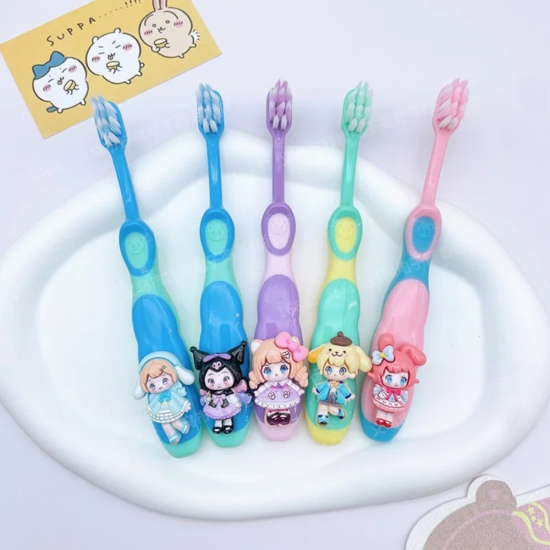 Hello Kitty Kuromi Soft-bristle Toothbrush Gentle Gums Teeth Thorough Qme