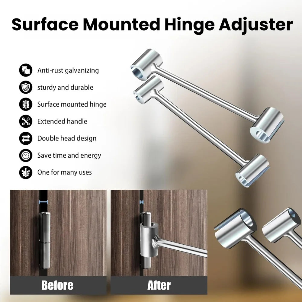 1/2Pcs Double Head Door Hinge Repair Spanner 8-19mm/19-25mm Adjustment Labor-Saving Wrench Home Hinge Gaps Repair Hand Tools Qme