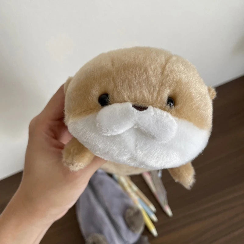 Pencil Case Cute Little Otter Plush Cartoon Animal Doll Pen Bag Qme