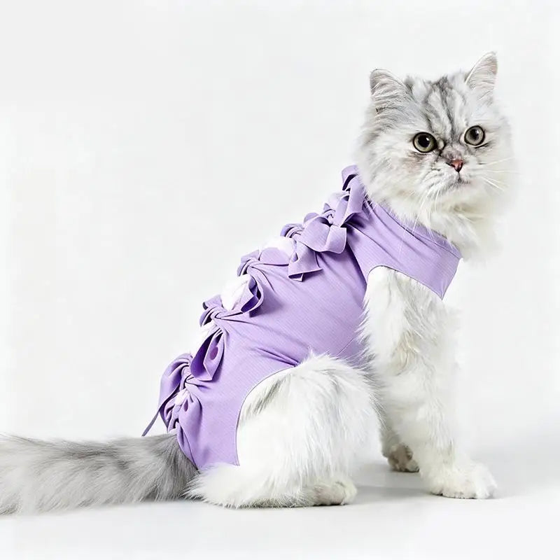 Postoperative Recovery Anti Licking Clothing Adjustable Cat Wound Qme D L