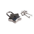 Mini Star Shape Archaize Padlocks Locker Security Key Lock Luggage Bag Qme Silver
