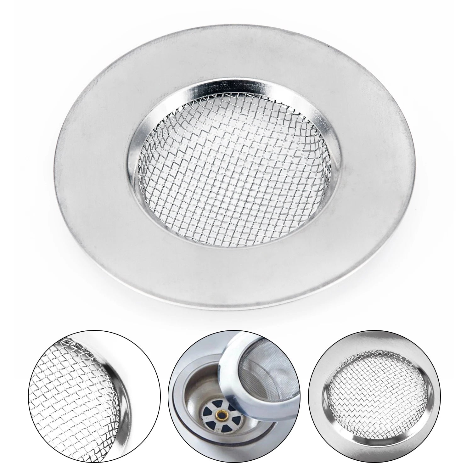Stainless Steel Sink Filter Basin Drain Hole Hair Catcher Stopper Qme
