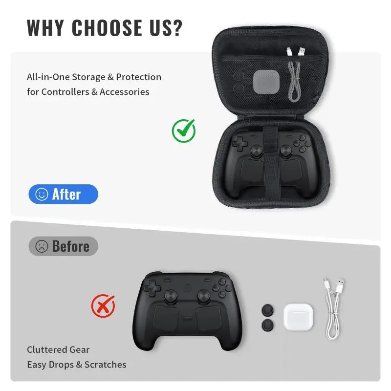 Universal Game Controller Carrying Case Portable EVA Protective Bag Qme