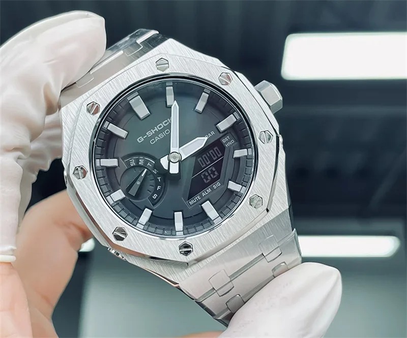GEN5 GEN4 Modification GA2100 Metal Bezel for Casioak GMAS2100 Mod Kit 4th 3rd Generation Steel Watch Case Strap GA2110 GAB2100 Qme