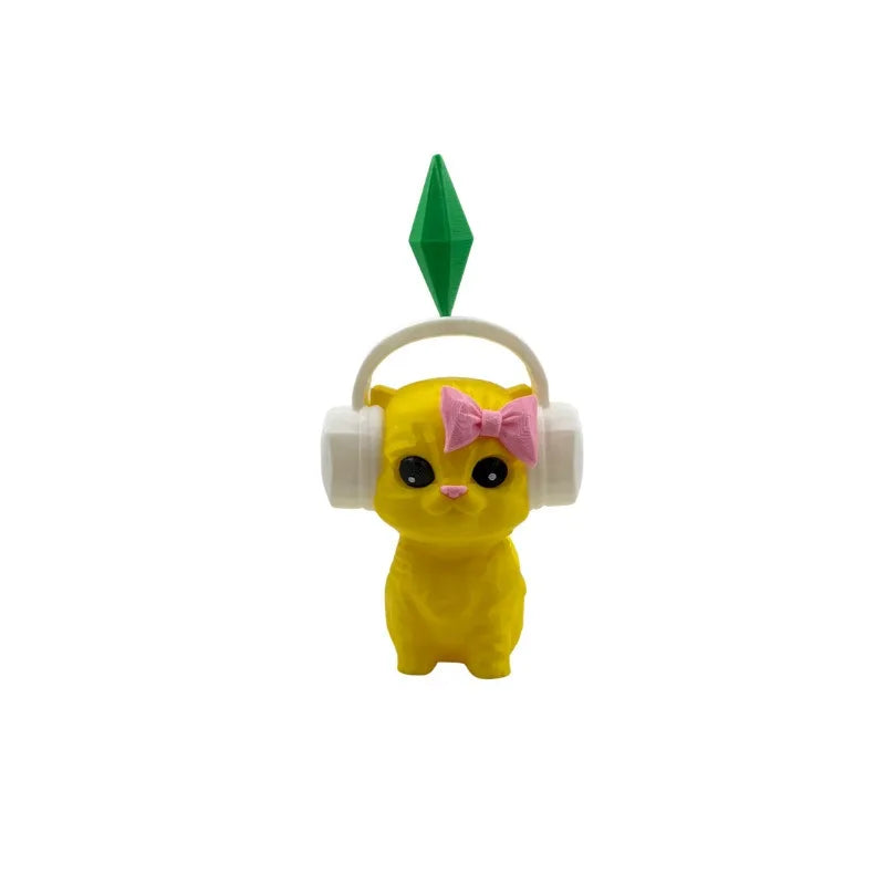 Wobbly Dancing Cat Car Accessory Sims Figurine Creative Dashboard Qme Yellow