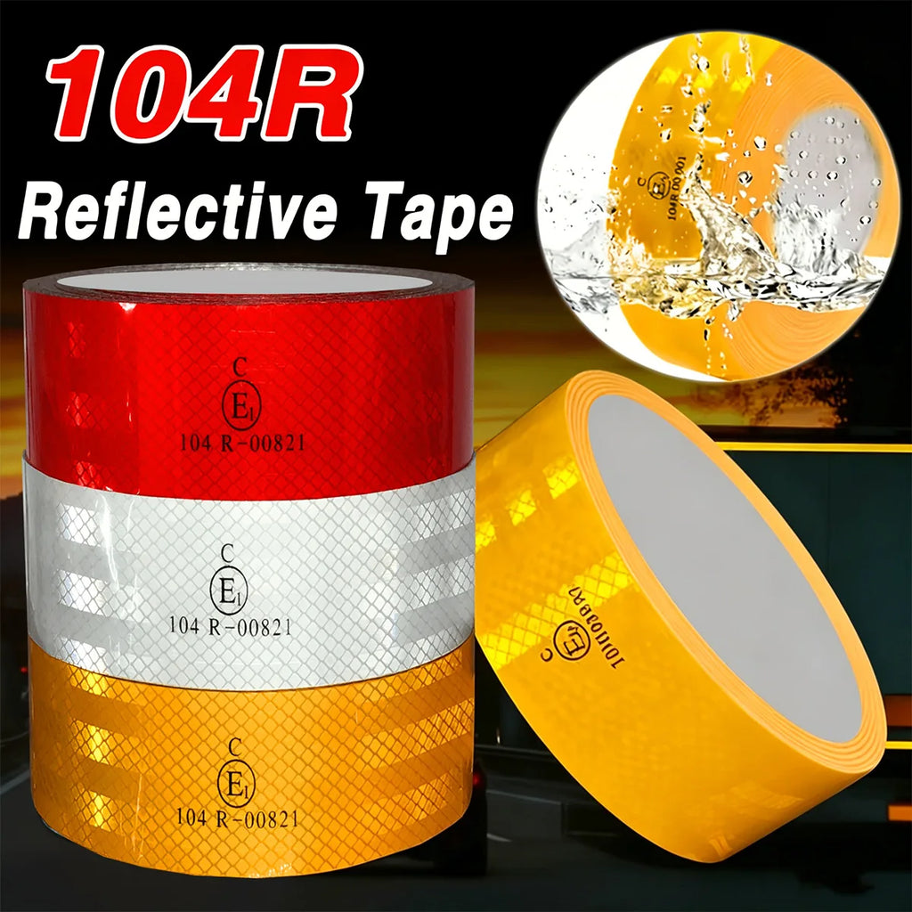 Waterproof Reflective Tape 104R Conspicuous Safety Warning Sheet for Construction Sites Qme