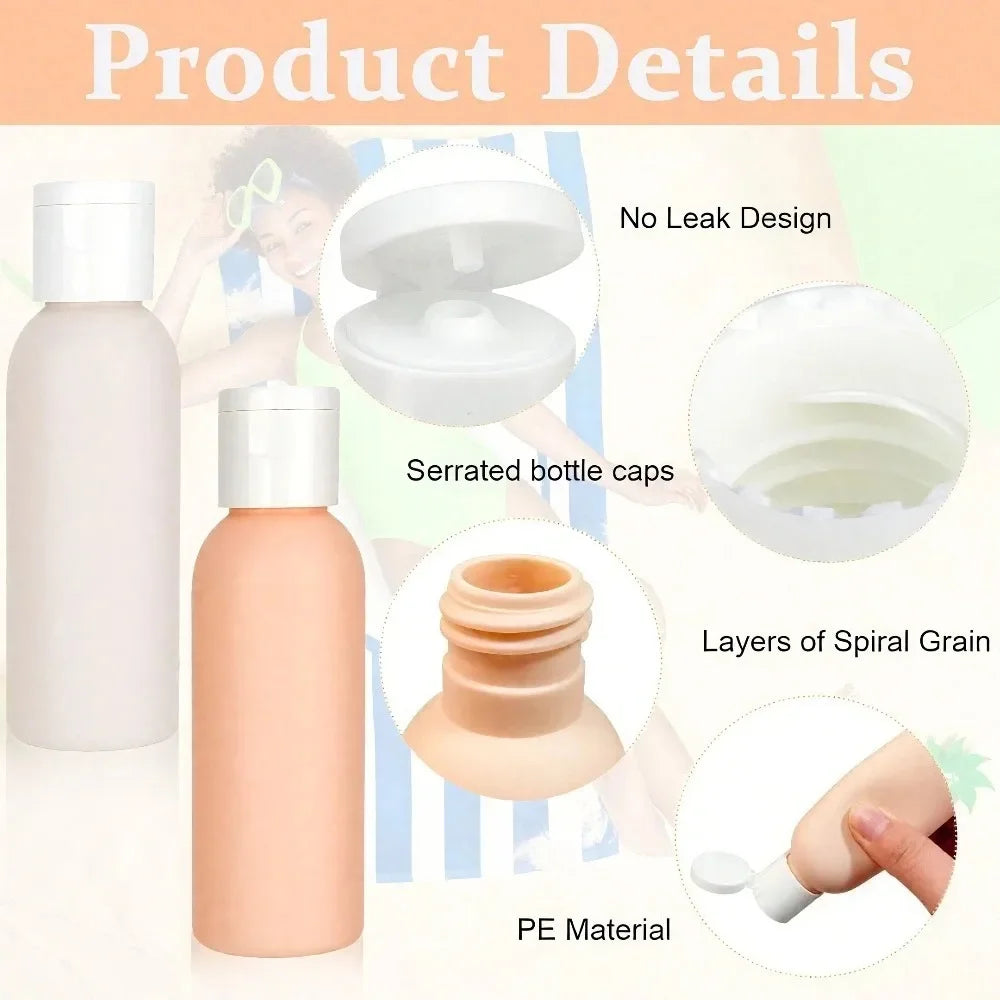 Leakproof Travel Bottles Refillable TSA Approved Shampoo Lotion Gel Qme
