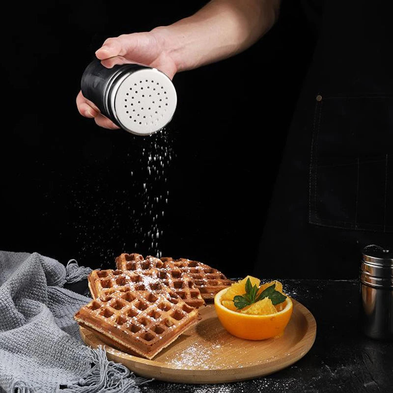 Multipurpose Stainless Steel Seasoning Jar Salt Sugar Bottle Kitchen Qme