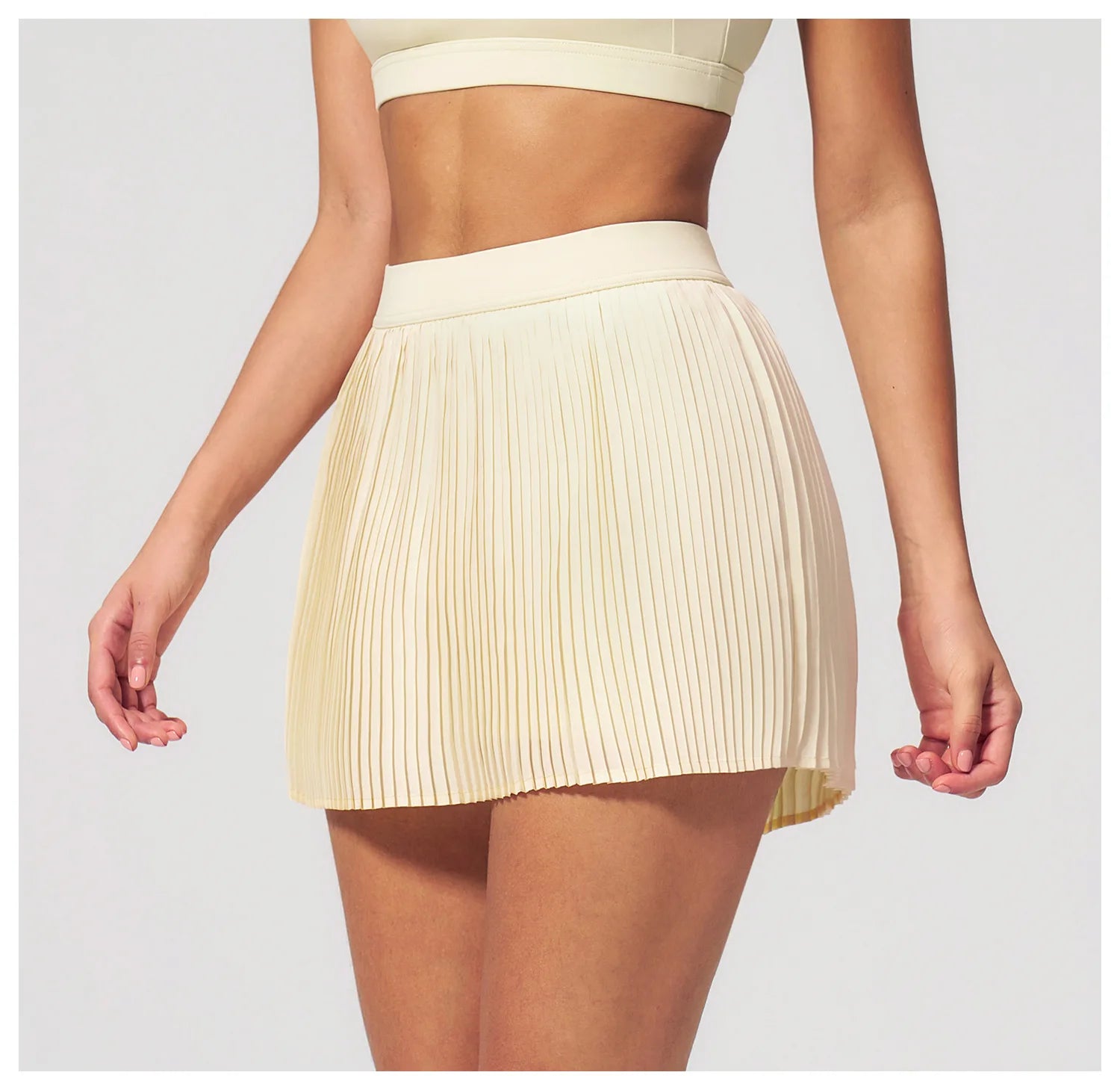 A Organ Pleated Tennis Skirt for Women Fake Two-piece Anti-exposed Sports Fitness Badminton Skirt Golf Skirt Summer Suit Qme