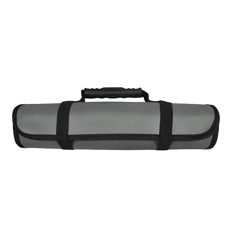 Portable Roll-Up Tool Bag Made of Oxford Fabric Durable Storage for Automotive Electrician & Hardware Tools Qme Grey