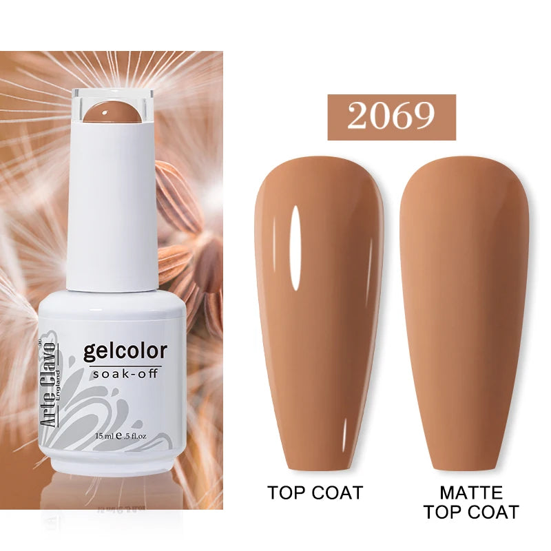 Arte Clavo Autumn Nail Gel Polish Caramel Winter Soak Off UV LED Art
