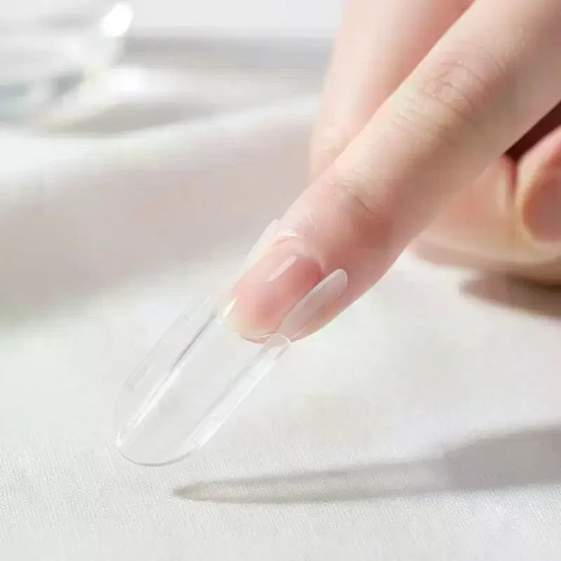 Nail Clear Rocket Shape Sandwich Dual Forms Reusable Full Cover Molds Qme