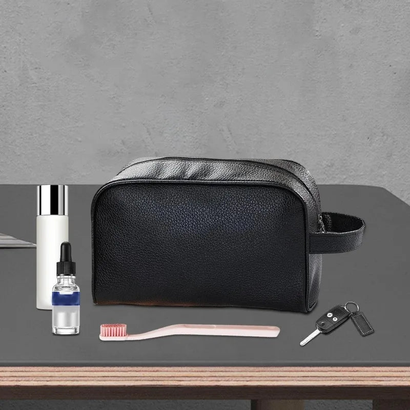 Large PU Toiletry Bag Waterproof Makeup Organizer Travel Cosmetic Qme