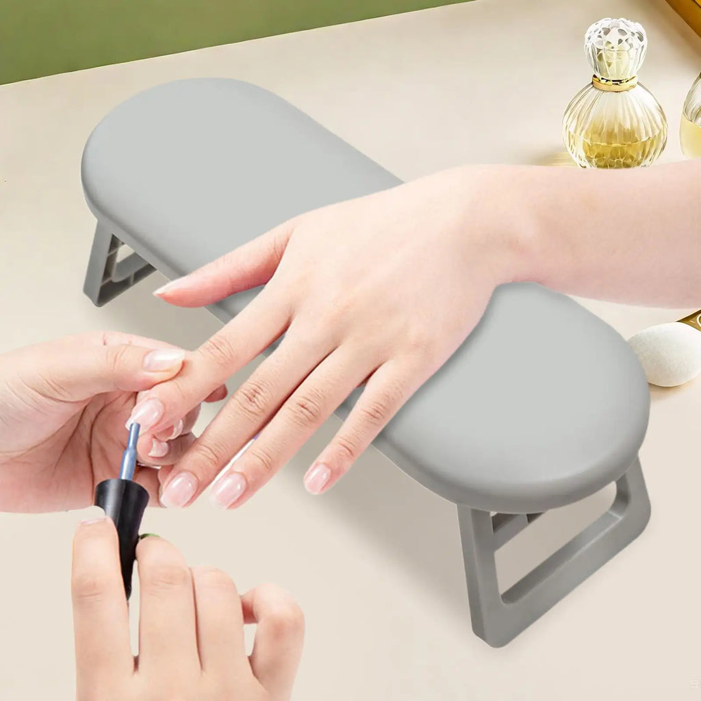 Arm Rest for Nails Tech Portable Salon Manicure Arm Cushion Non-Slip Foldable Hand Rest for Professionals Beginners Work Station Qme