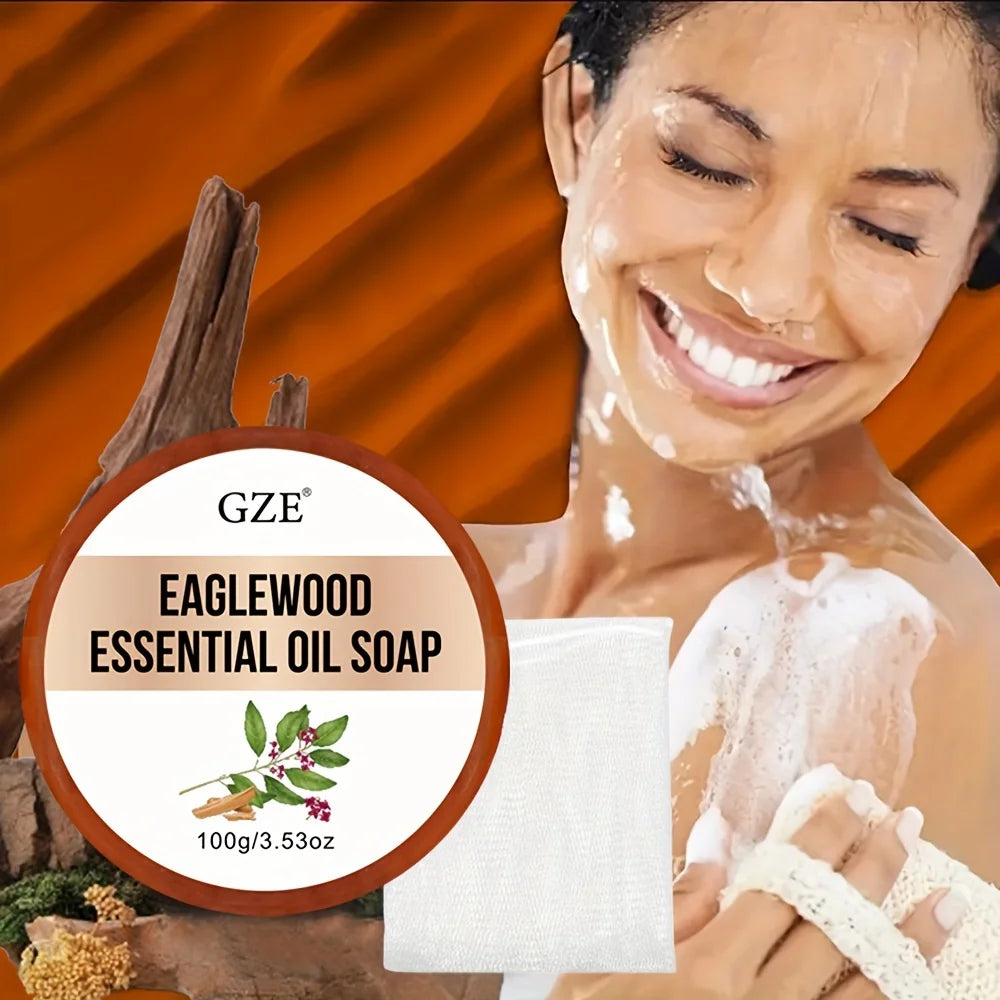 GZE Handmade Sandalwood Soap Handmade Essential Oil Soap Cleansing Bath Soap Hydrating And Moisturizing Agarwood Soap Qme