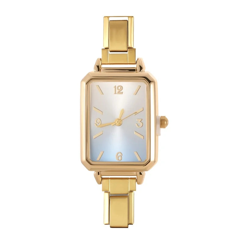 HighQuality Various Style Square Color Stainless Steel Women Men Watch Bracelet Fit 9mm DIY Italian Charm Jewelry Gift Wholesale Qme Style 11