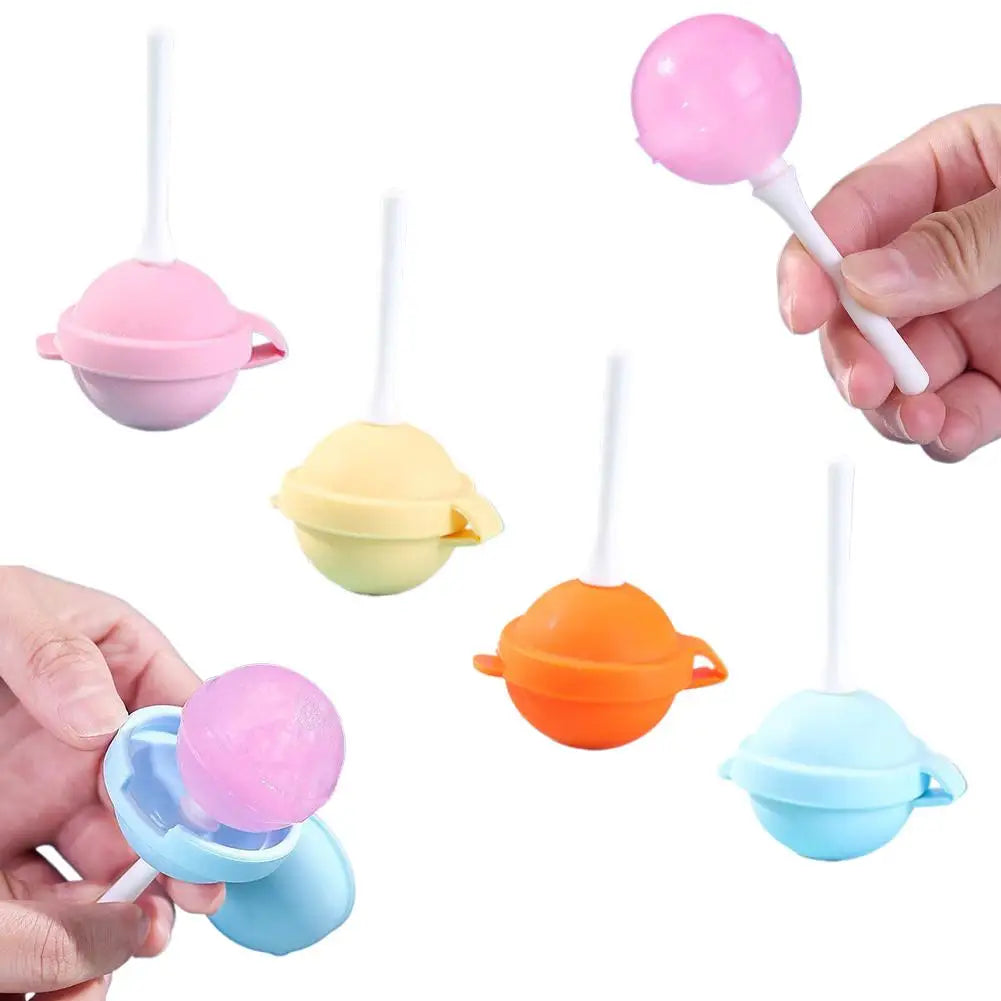 Lollipop Ice Cream Maker Silicone Popsicle Mold DIY Pop Reusable Qme Multicolor