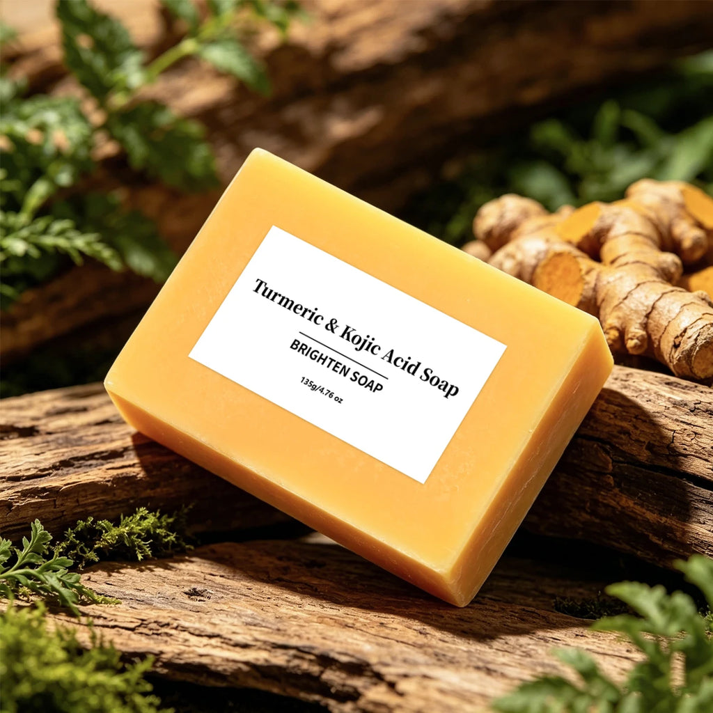 Turmeric Kojic Acid Handmade Soap Brighten Moisturize Skin Plant Qme