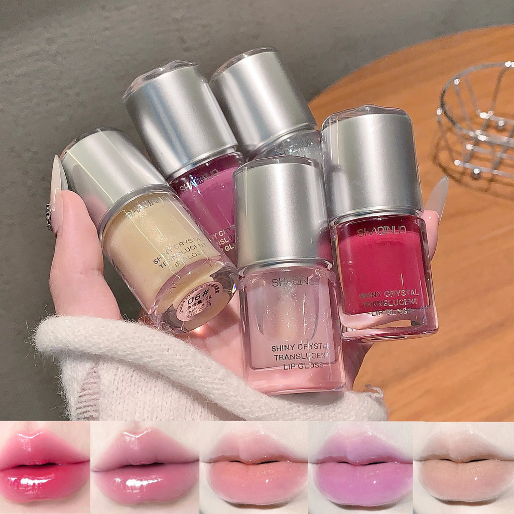 SHAQINUO Glittering Mirror Lip Glaze Watery Shimmering Light Gloss Qme