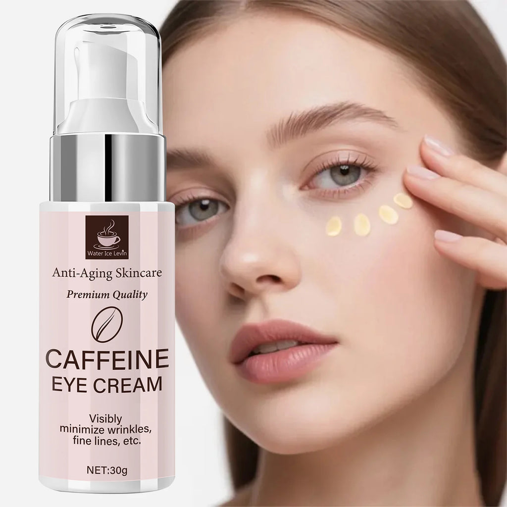 Premium Anti-Aging Caffeine Eye Cream with Niacinamide & Hyaluronic Acid for Wrinkles & Elastic Skin. Qme