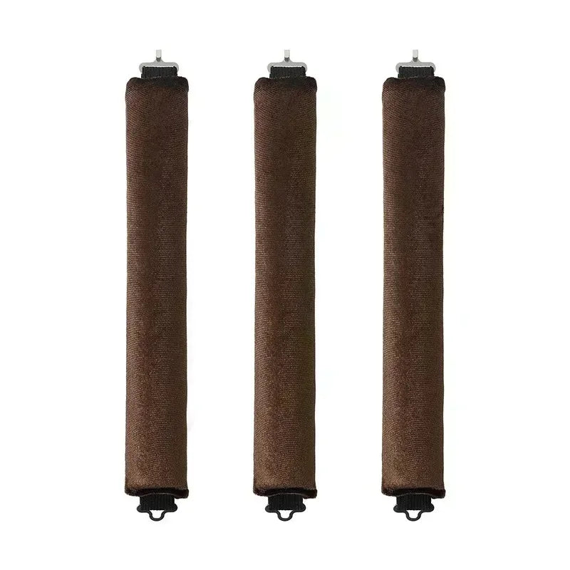 Heatless Hair Curlers Curling Rod Headband No Heat Hair Rollers Lazy Curls with Hook Sleeping Soft Flexi Rod Hair Styling Tools Qme 3pcs Brown
