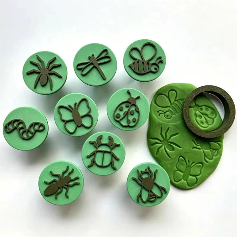 Theme Clay Stamps Cutter Butterfly Bee Design Suitable Pottery Qme