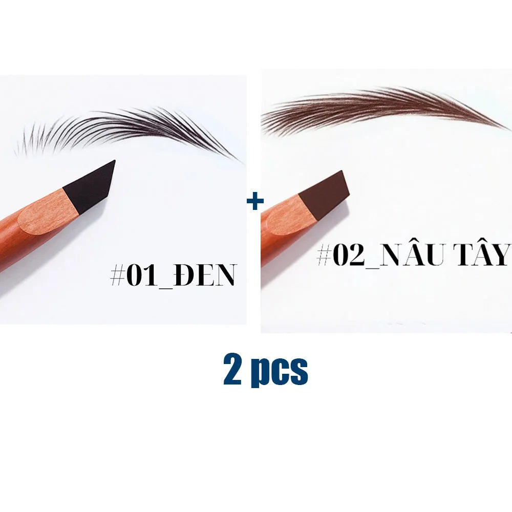 Hard Eyebrow Pencil - Waterproof, Long-lasting, Matte Finish, Smooth & Blendable For Natural Looks Qme F305-1-2