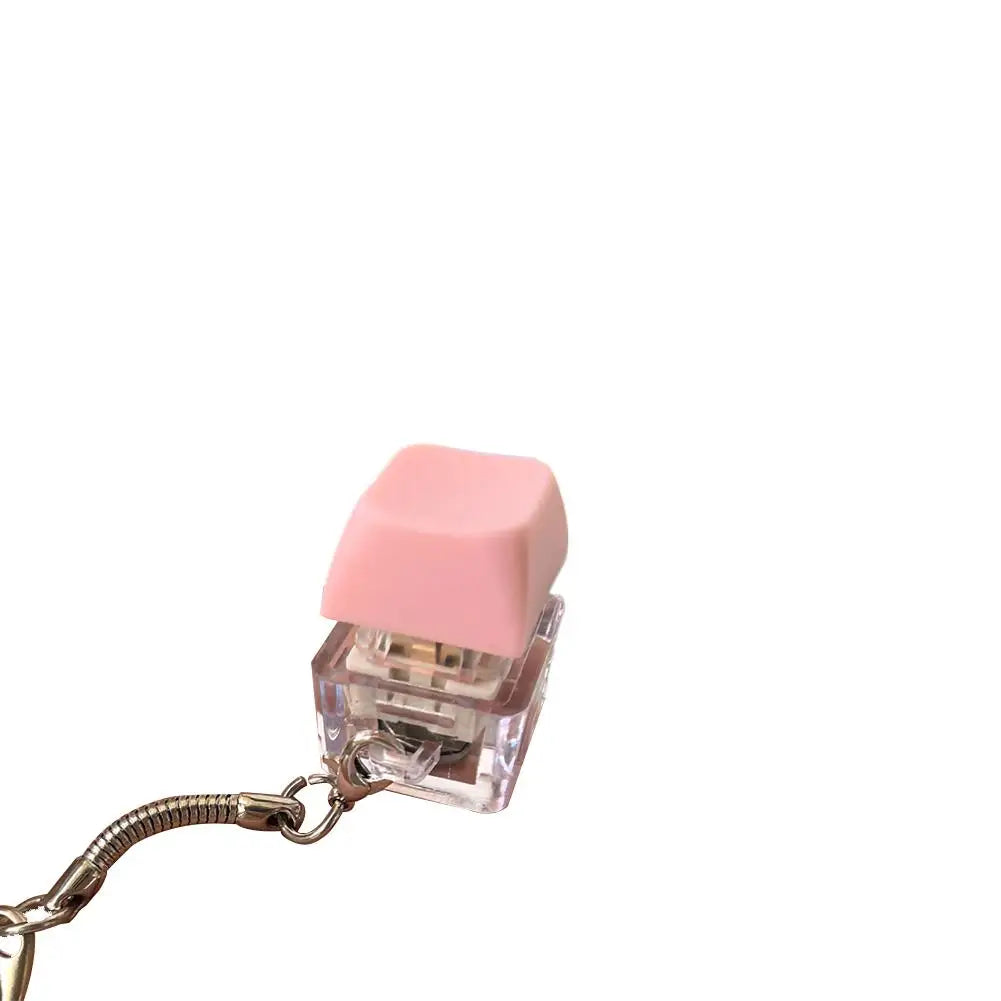 Keyboard Caps Toy Press Stress Relief Fidget Button Key Caps Fidget Keychain Keyboard Keychain Toys Finger Keyboard Key Toy Qme 1 key