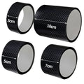 Carbon Fiber Sticker Car Door Sill Protector Film Anti Waterproof Scratch Tape for Auto Door Sill Edge Side Mirror B-pillar Qme Black 300cm 3cm
