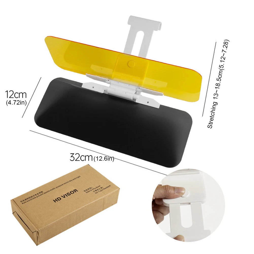 Adjustable Sun Blocker Anti-UV Polarized Sunshade Plate Fold Flip Down Clear View Visor Polarized Clear Vision Sun Visor Blocker Qme