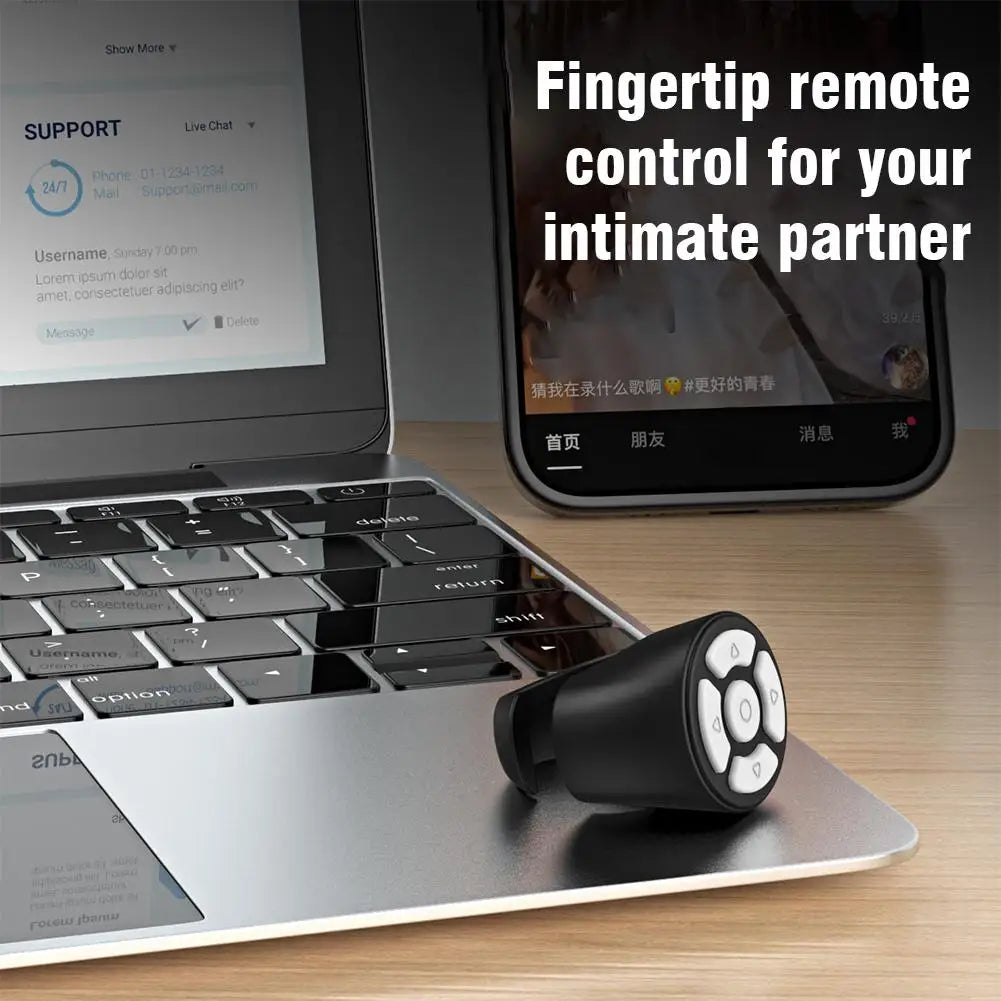 Wireless Bluetooth Remote Control, Video Scrolling Ring Page Turner Bluetooth Ring Scroller, Rechargeable Scrolling Rings Qme