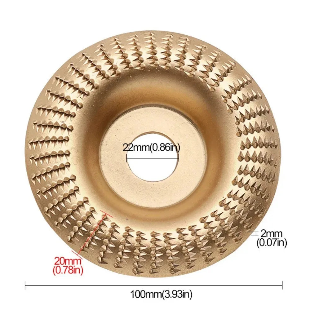 Wood Shaping Grinding Disc For Angle Grinder Arc Bevel Carving Wheel Polishing Tool Woodworking DIY Craft Repair Accessory Qme 22mm Arc