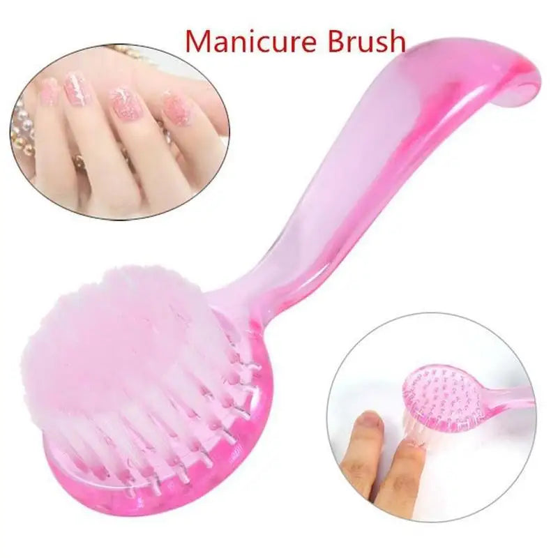 Soft Nail Brush Dust Cleaning Fingernails Handle Fingernail Manicure Qme