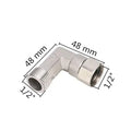 G1/ 2" Stainless Steel Way T-Adapter Bathroom Shower Valve Faucet Water Splitter Toilet Shower Spray Nozzle Converter Pipe Elbow Qme B