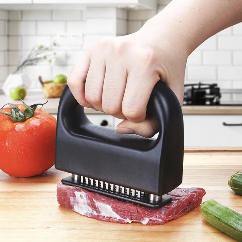 1PCS 48-pin Meat Tenderizer Stainless Steel Steak Tenderizer Kitchen Tools BBQ Beef Floss Needles Meat Stick Meat Patty Maker Qme
