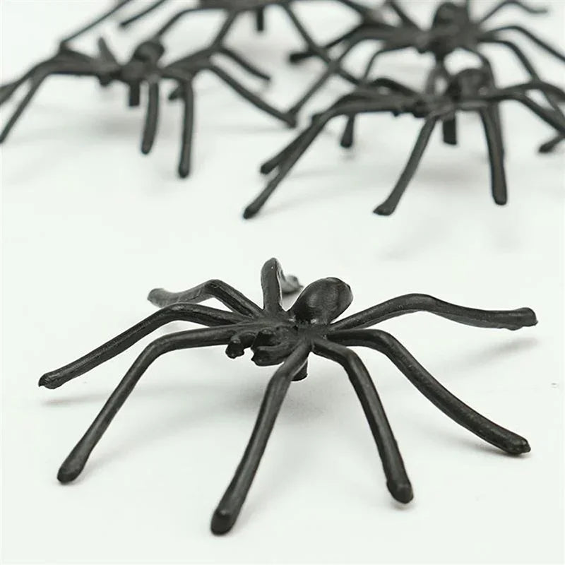 10Pcs Party DIY Decoration Halloween Luminous Rubber Fake Spider Plastic Figure Prank Funny Toy Home Halloween Party Decor Gift Qme A 10Pcs