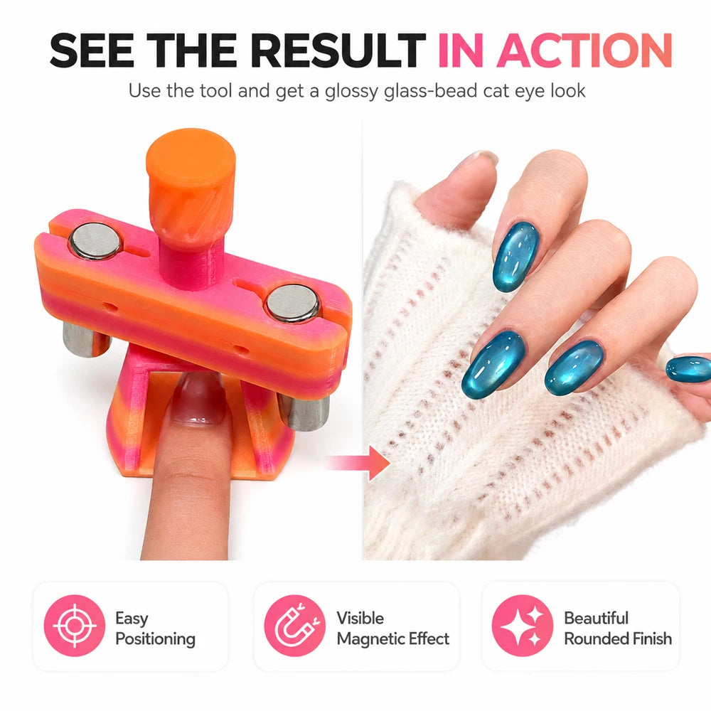 Nailpop Glass Bead Nail Art Magnetic Cat Eye Magnet Nails Upgraded Qme