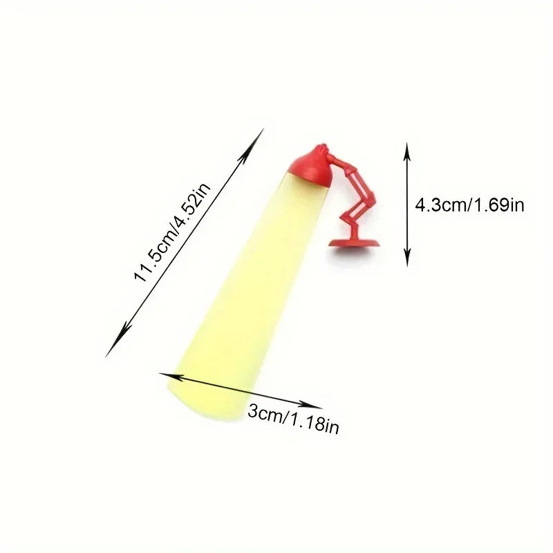 1pc Unique Cartoon Desk Lamp Shape Bookmark - Perfect for Office Stationery Qme